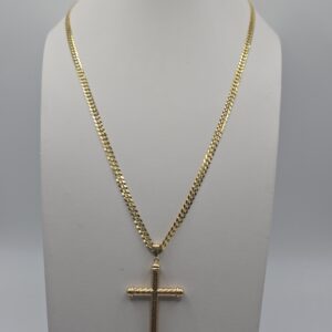 Solid Corte Brillo Crucifijo