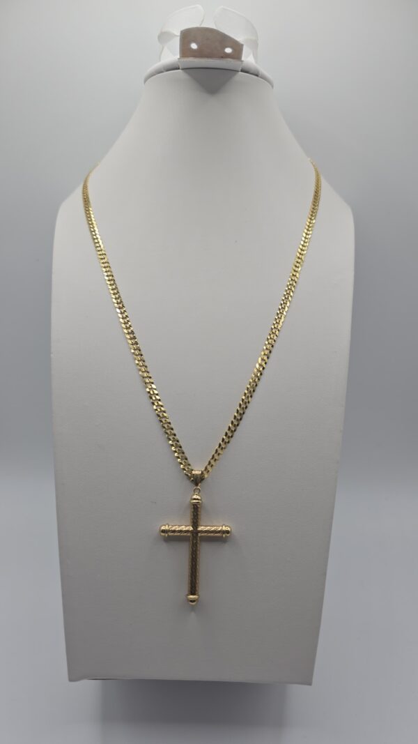 Solid Corte Brillo Crucifijo