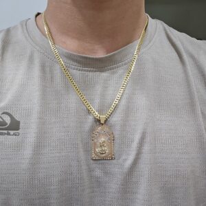 Solid Corte Brillo 5mmx22L 10K Virgen Caridad 10K