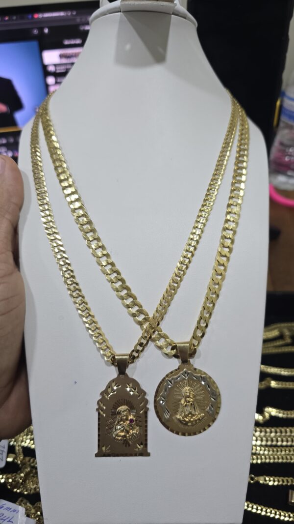 Solid Corte Brillo 8mmx22 10K Virgen, 6mmx22 10K S. Barabara