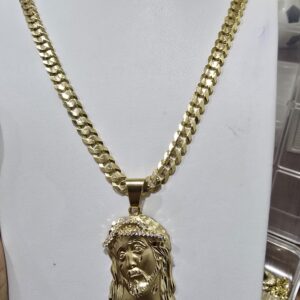 Solid Corte Brillo 7mmx22 10K Cristo 10K