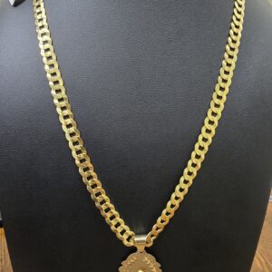 Solid Corte Brillo 8mmx22 10K Virgen Caridad 10K