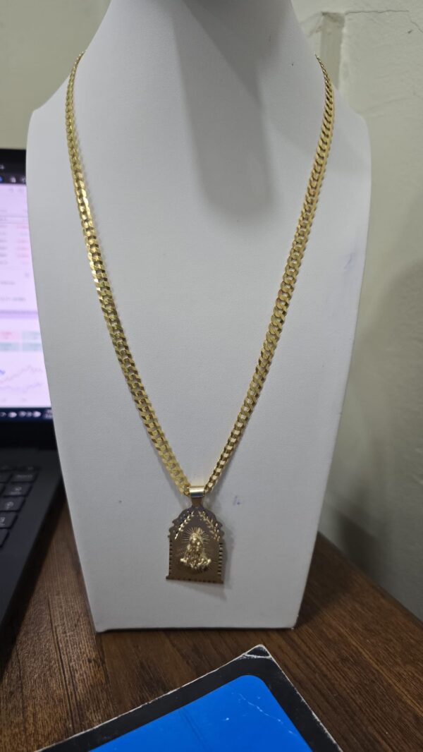 Solid Corte Brillo 6mmx24 10K Virgen Caridad 10K