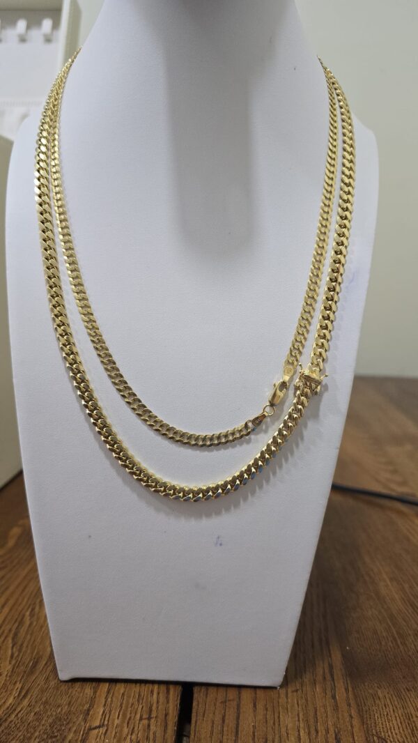 Cuban Link 6mmx22 + Solid Corte Brillo 5mmx20 10K