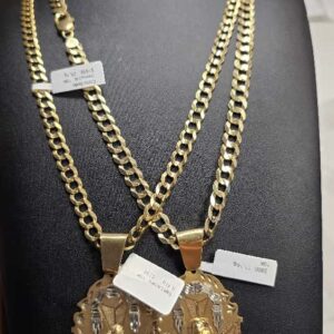 Set Solid Corte Brillo 8mmx24 + 7mmx24 10K Virgen 10K