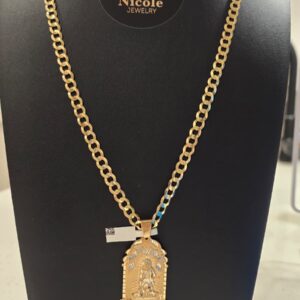 Solid Shine Cut 6mmx24 10k San Lazaro 10K Pendant