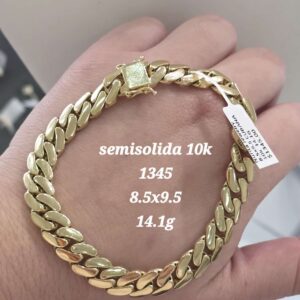 Bracelet Cuban Link Semi-Solid 10K