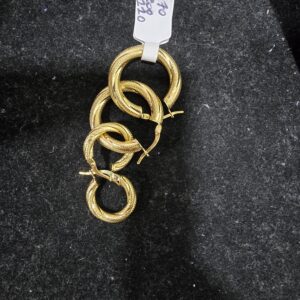 Franco 10K Letter N 10K + Earrings 10K