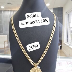 Solid Shine Cut 6.7mmx24 10K