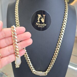 Set Monaco Bracelet and Chain 10K